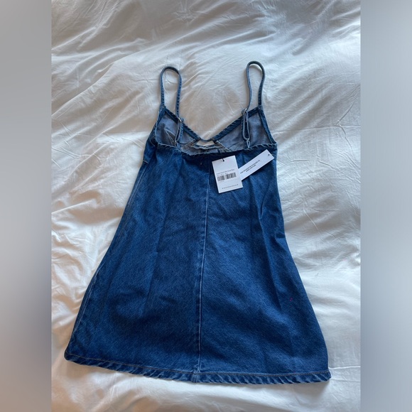 NWT Princess Polly Arwen Denim Mini Dress Blue - Picture 2 of 4